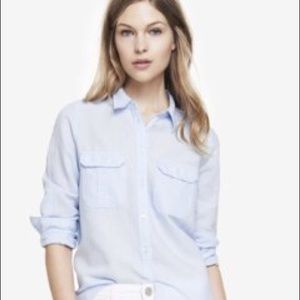 Express blue blouse size small